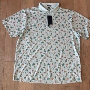 Bad Birdie Polo Mens 3XL Blue Four Peaks Brewing